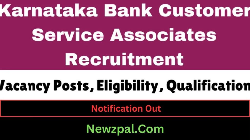 Karnataka Bank KBL Customer Service Associates CSA Recruitment 2024 Apply Online Form 2024