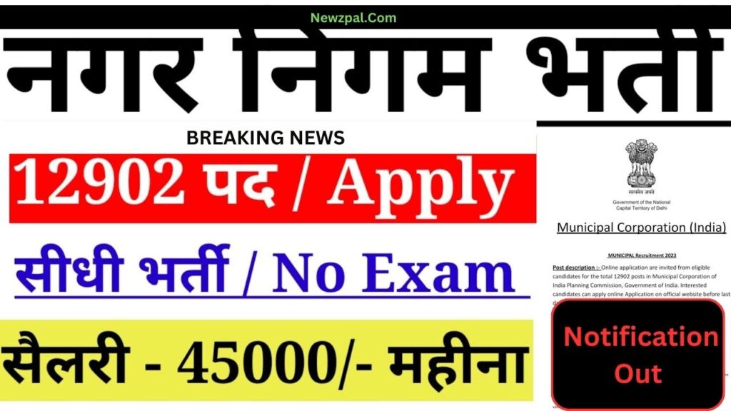 Nagar Palika Vibhag Peon Helper Jobs: Online Application Process